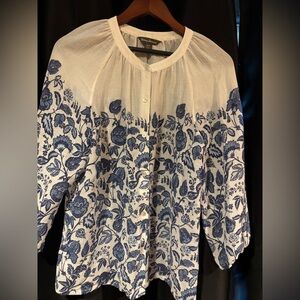 Tommy Bahama Blue Floral Blouse